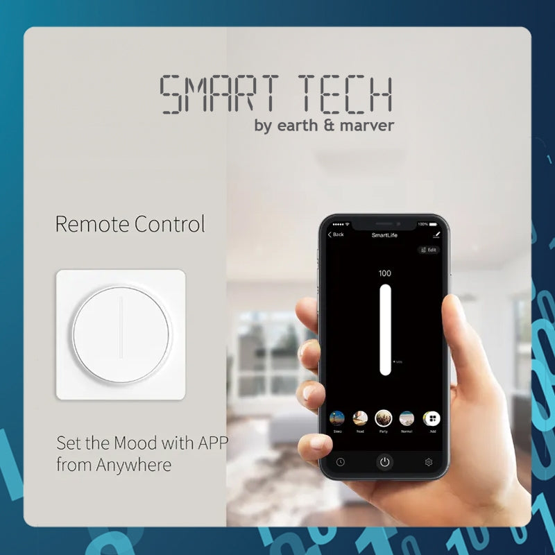 SMART TECH® Tuya Smart Dimmer Smart Touch Light Dimmer Switch