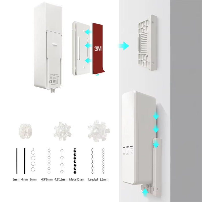 SMART TECH® Tuya Smart Roller Blind motor and remote with or without backup battery AC wall power