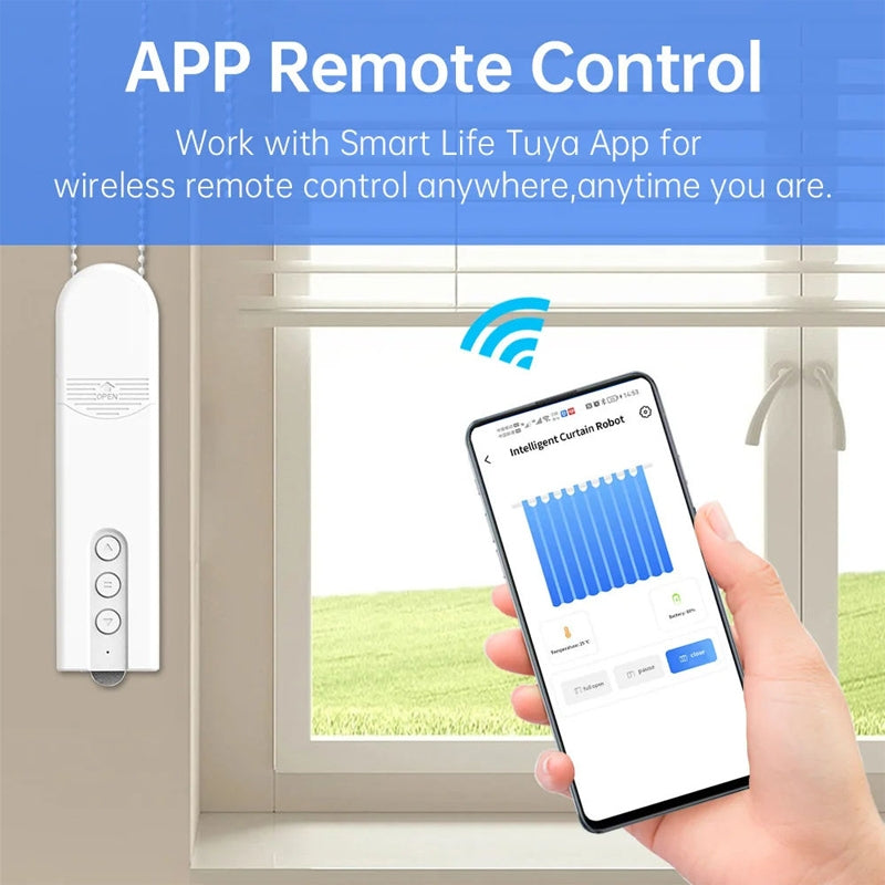 SMART TECH® Tuya Smart Roller Blind motor and remote with or without backup battery AC wall power