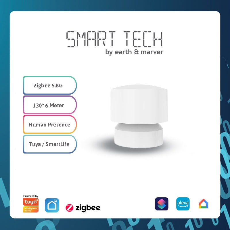 Smart Tech Zigbee Radar Millimeter Wave Human Presence Sensor | Motion Detector with Light Sensor