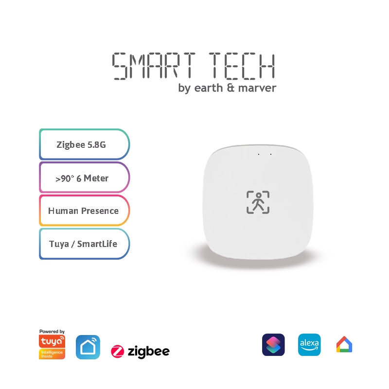Smart Tech Tuya Mini Smart Home Motion Detector | Human Presence Alarm System Sensor
