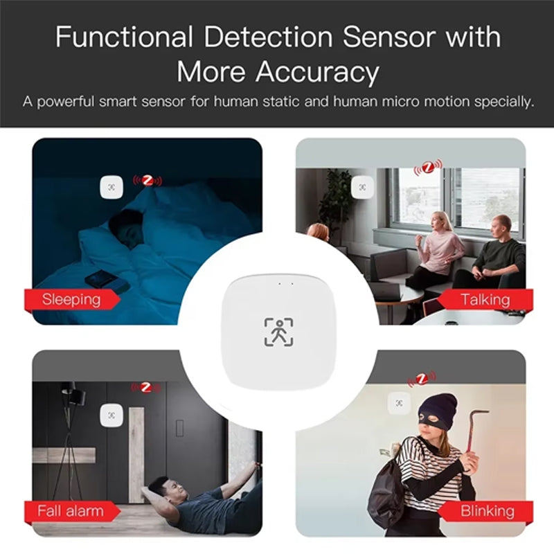 Smart Tech Tuya Mini Smart Home Motion Detector | Human Presence Alarm System Sensor