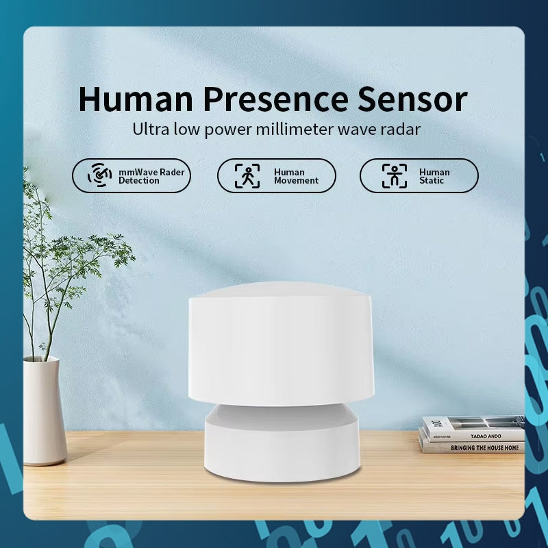 Smart Tech Zigbee Radar Millimeter Wave Human Presence Sensor | Motion Detector with Light Sensor